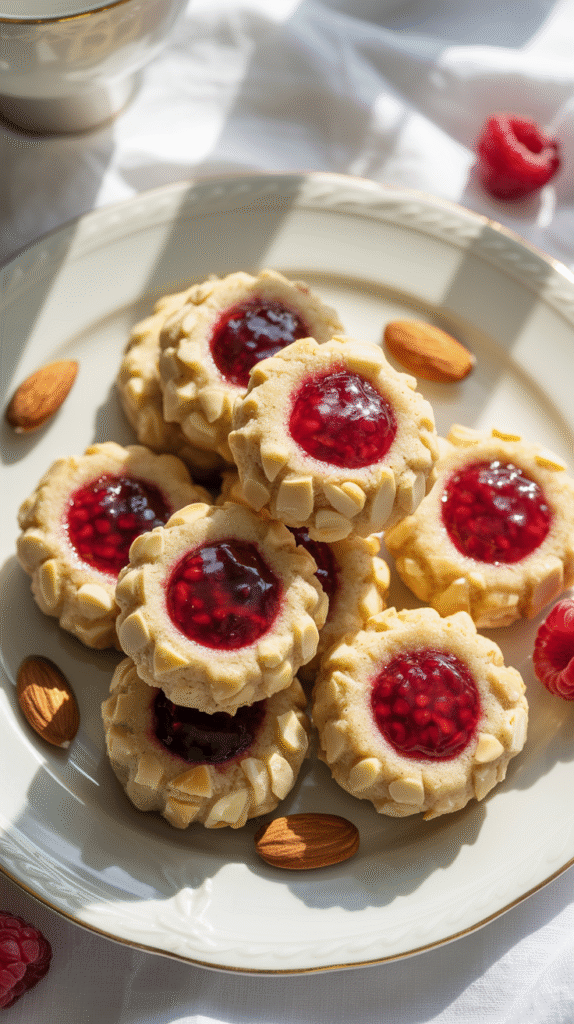 Raspberry Almond Thumbprints