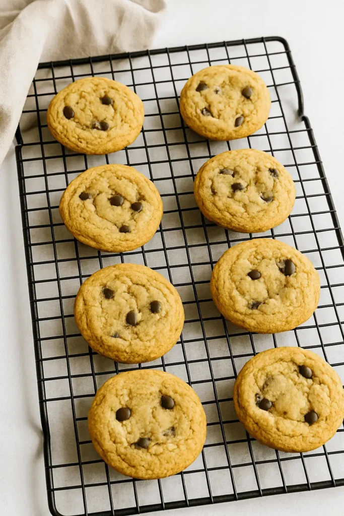 Scoop dough into balls and slightly flatten. Bake at 350Β°F for 9β11 mins. Let cool completely.