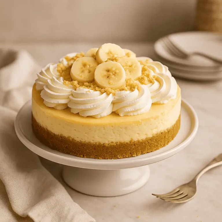 🍌💛 Banana Cream Cheesecake That Tastes Like a Hug